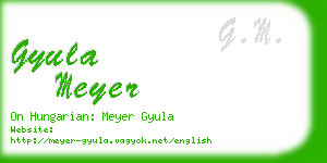 gyula meyer business card